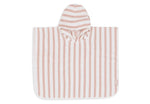 Jollein Bad Poncho Stripe Terry Wild Rose GOTS