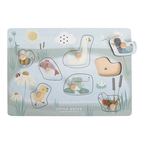 Little Dutch Geluid Puzzel met Dieren
