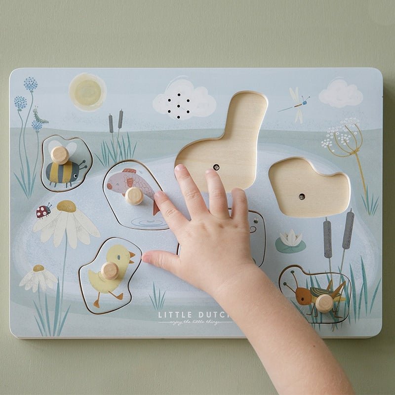 Little Dutch Geluid Puzzel met Dieren