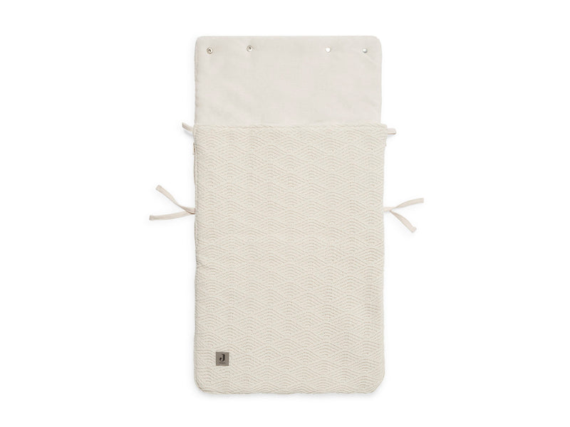 Jollein Voetenzak groep 0+ 3/5 punts gordel River knit cream white