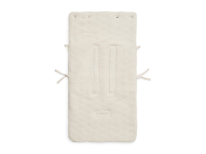 Jollein Voetenzak groep 0+ 3/5 punts gordel River knit cream white