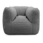 Zitzak Fauteuiltje Teddystof Grijs Jollein Beanbag kinderkamer stoeltje 