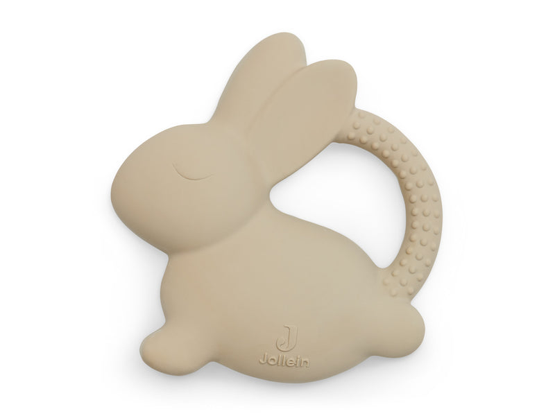 Jollein Bijtring rubber Bunny nougat
