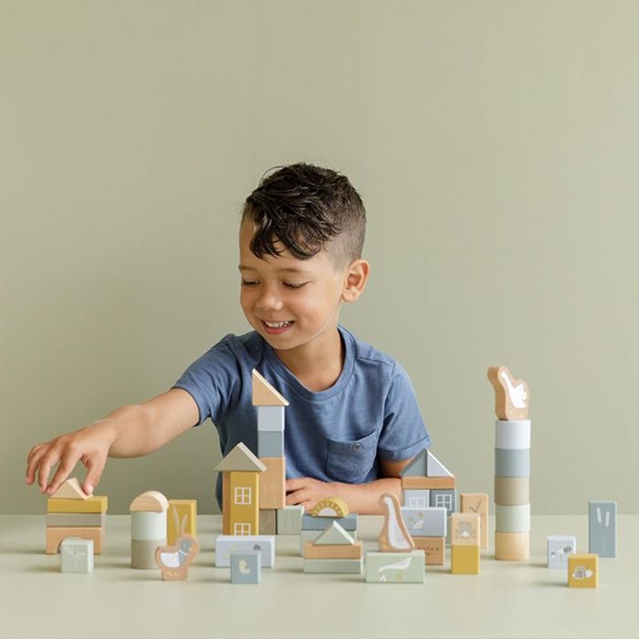 Little Dutch Bouwblokken Blauw