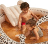 Swim Essentials Speelzwembad met Glijbaan Beige Panterprint