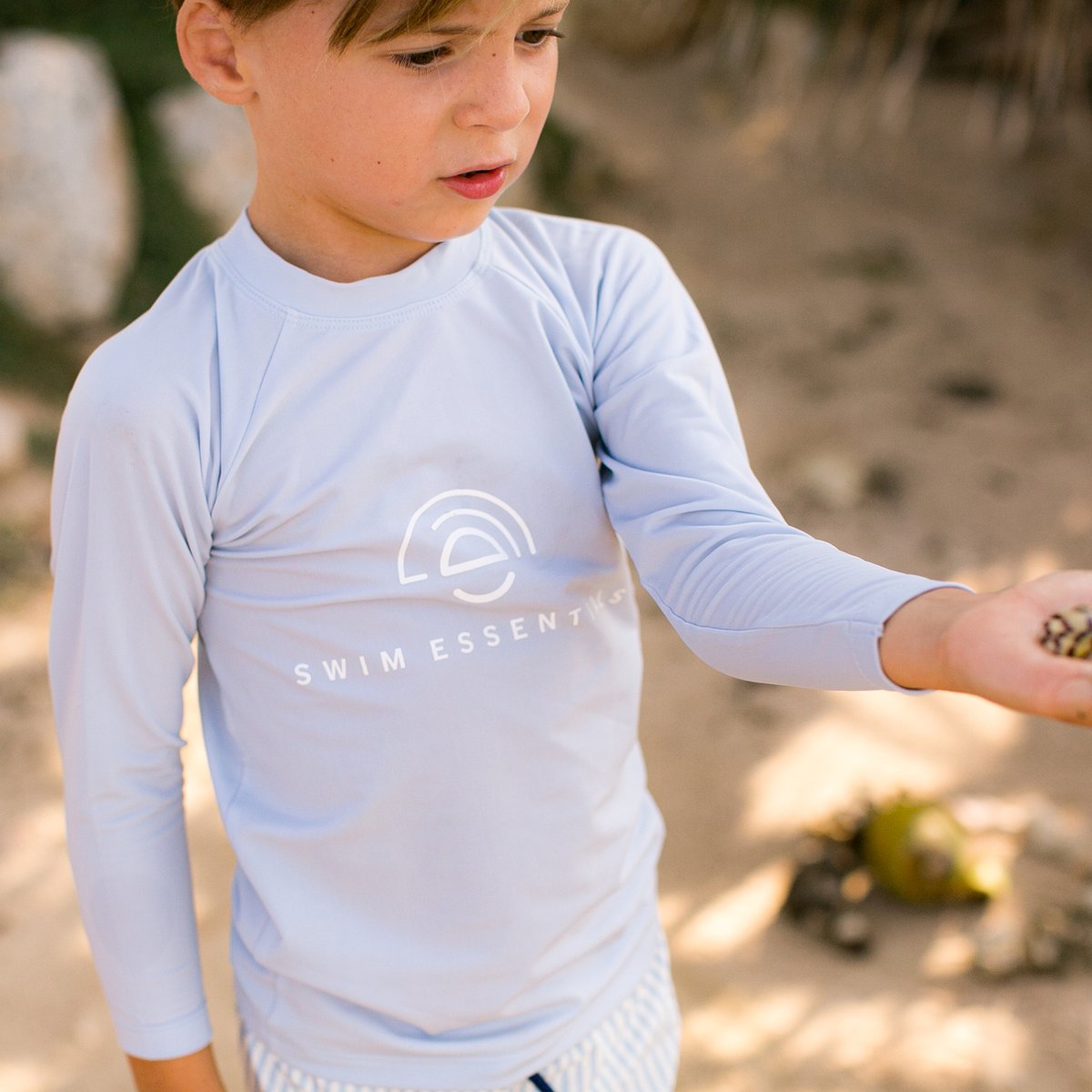 Swim Essentials UV Shirt Jongens Lange Mouw Lichtblauw 74 80