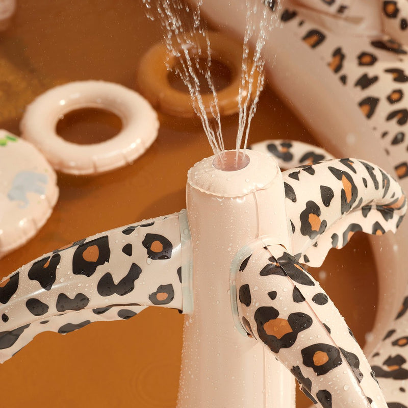 Swim Essentials Speelzwembad met Glijbaan Beige Panterprint