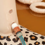 Swim Essentials Speelzwembad met Glijbaan Beige Panterprint