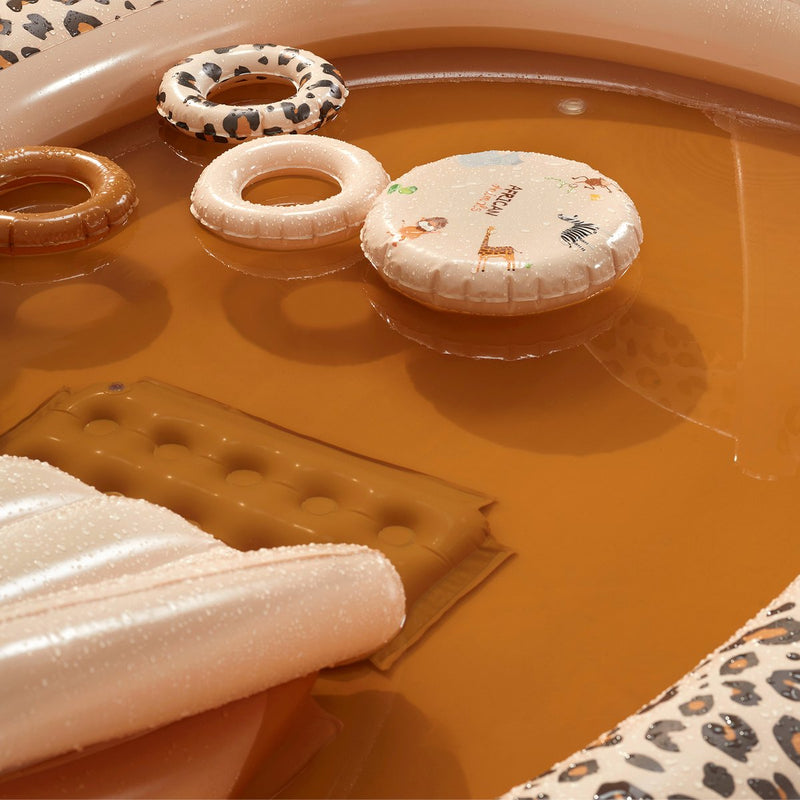 Swim Essentials Speelzwembad met Glijbaan Beige Panterprint
