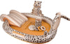 Swim Essentials Speelzwembad met Glijbaan Beige Panterprint