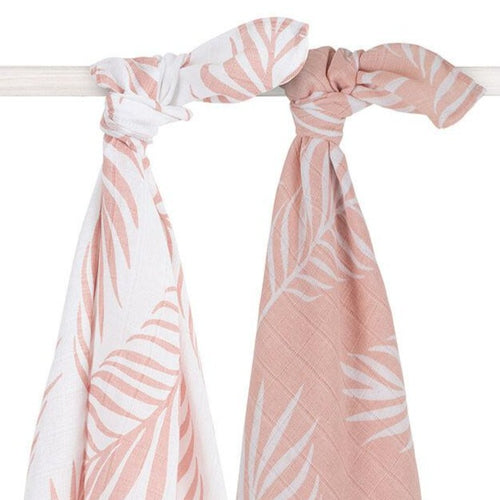 Jollein Hydrofiel multidoek large 115x115cm Nature pale pink (2pack)