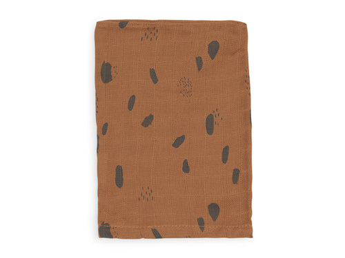 Hydrofiel Washandje Jollein Spot Caramel (3-pack)