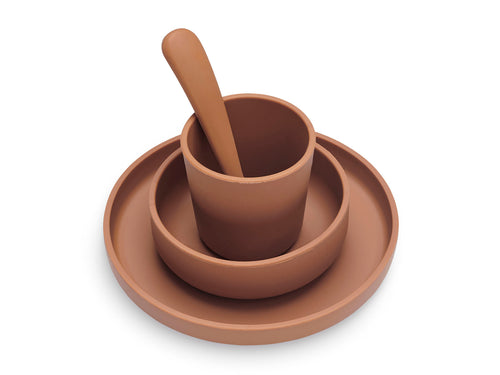 Kinder serviesset Siliconen Caramel Jollein