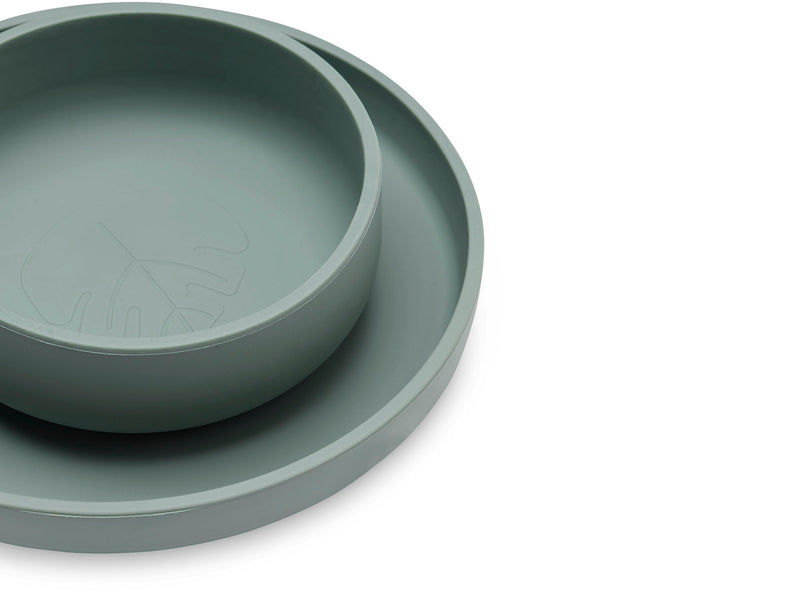 Kinder serviesset Siliconen Ash Green Jollein