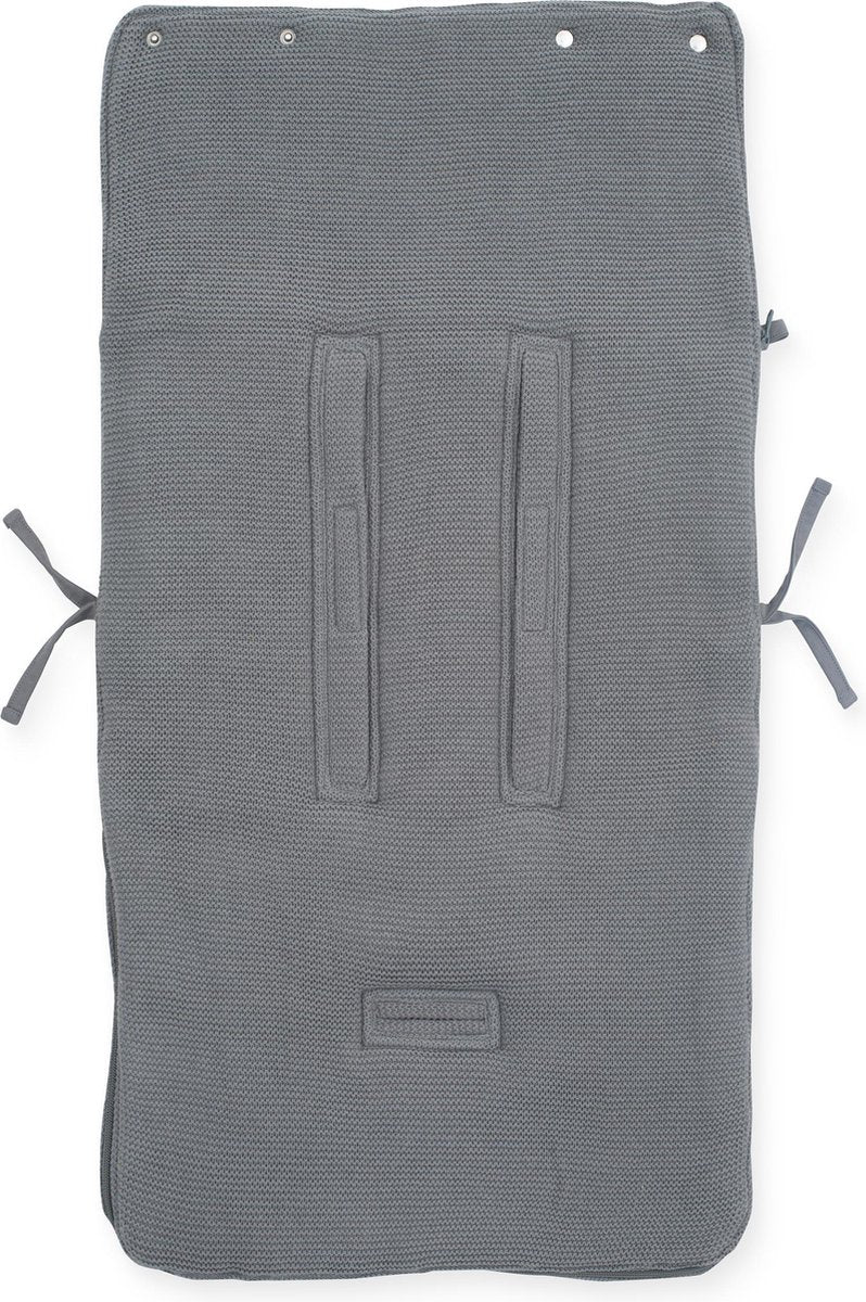 Jollein Voetenzak groep 0+ 3/5 punts Basic knit Stone Grey