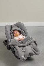 Jollein Voetenzak groep 0+ 3/5 punts Basic knit Stone Grey