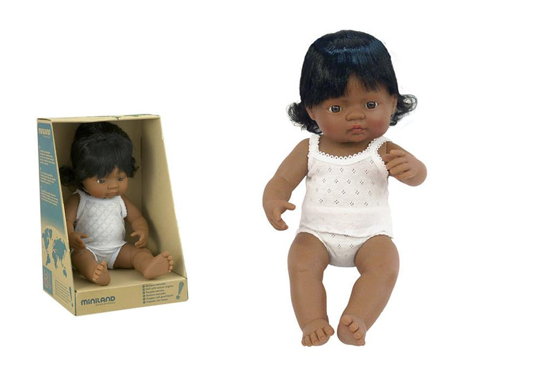 Miniland Pop Latijns-Amerikaans Meisje met Haar 38CM