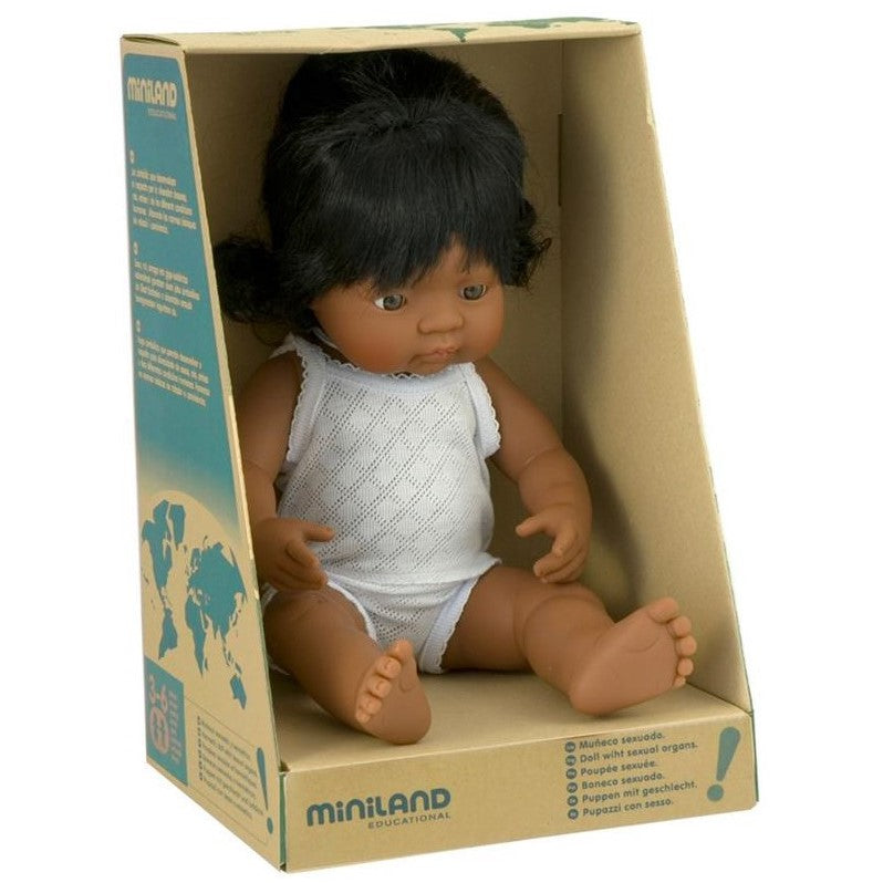 Miniland Pop Latijns-Amerikaans met Haar Meisje 38CM