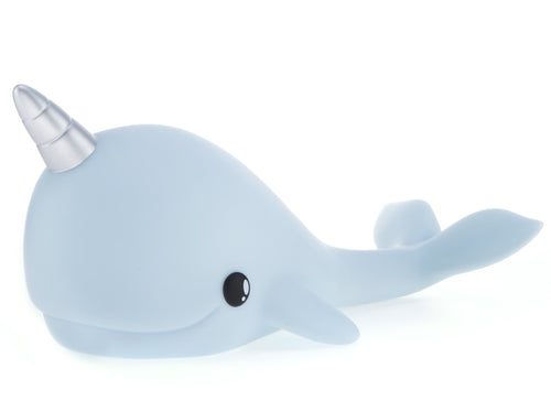 Dhink nachtlamp walvis narwhal kinderkamer timer blauw