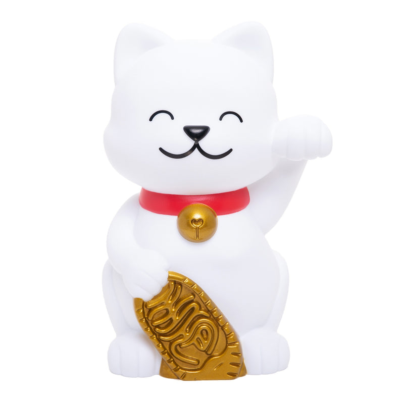 Dhink Lucky Cat Kat Nachtlamp met Timer, Tap en Dim functie Goud wit