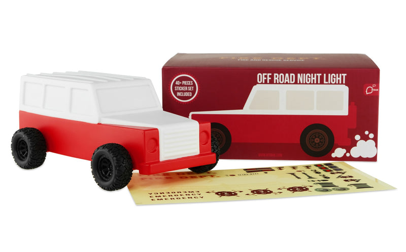 Brandweerauto Nachtlamp met Roterende Wielen voor kinderkamer jongens speelgoed 