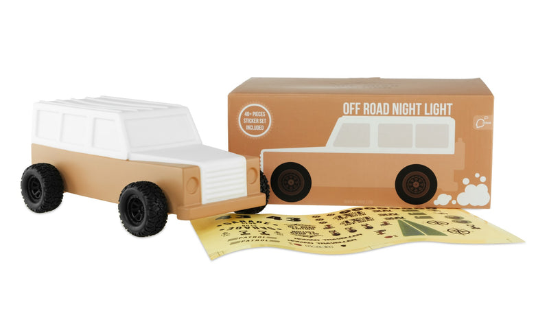 Jeep Nachtlamp met Roterende Wielen kinderkamer jongens speelgoed