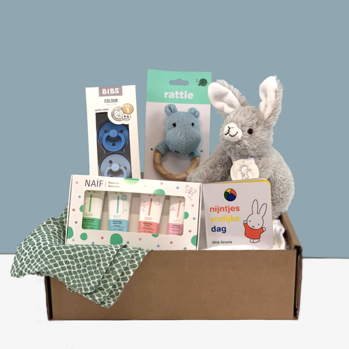 kraampakket cadeaubox baby zwanger geboorte kado giftbox kraamcadeau suprise box jongen meisje