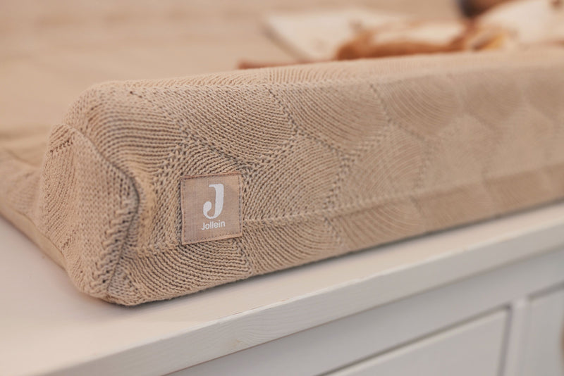 Jollein Aankleedkussenhoes 50x70 cm Shell Knit Wild Rose GOTS