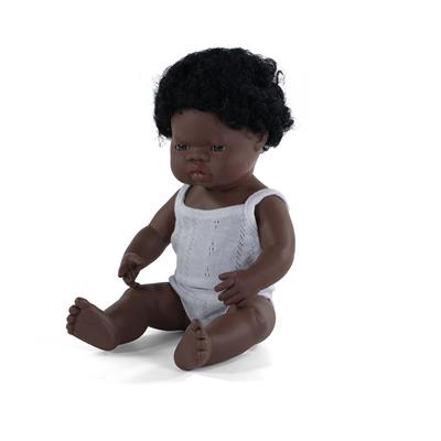Miniland Pop Afrikaans met Haar Jongen 38 cm