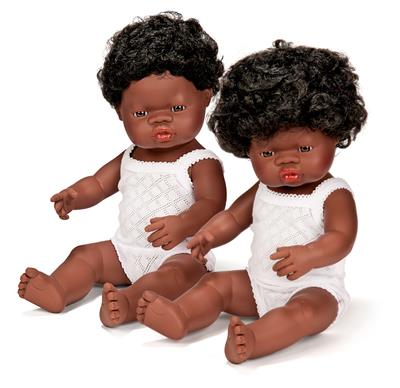 Miniland Pop Afrikaans met Haar Jongen 38 cm