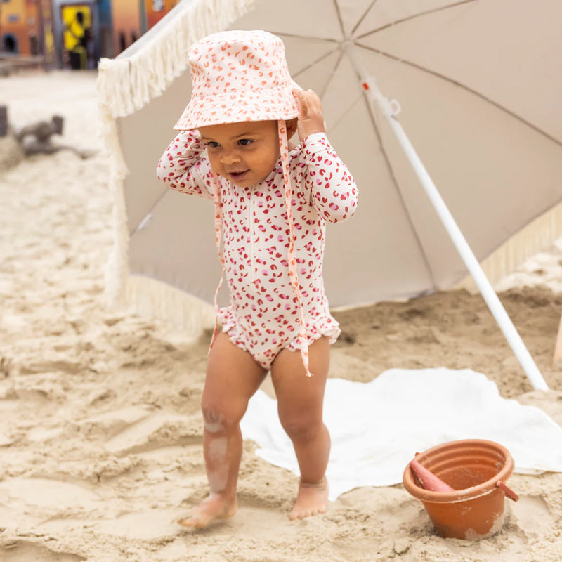 Swim Essentials UV Zonnehoedje Old Pink Panterprint 4-8 Jaar