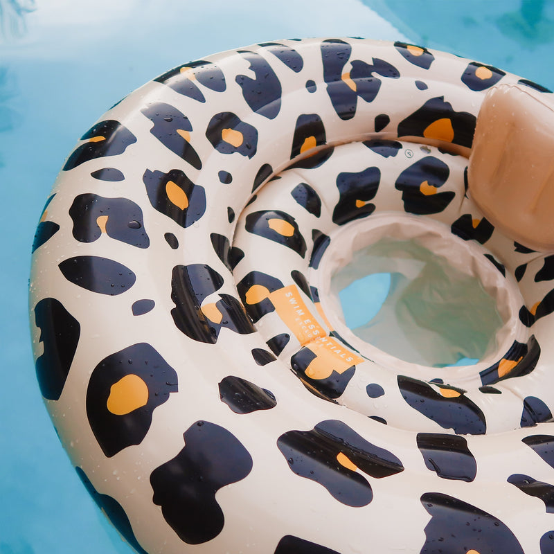 Swim Essentials Baby Float Beige Panterprint 0-1 Jaar