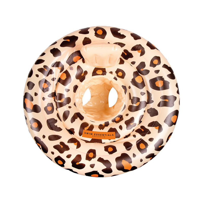 Swim Essentials Baby Float Beige Panterprint 0-1 Jaar