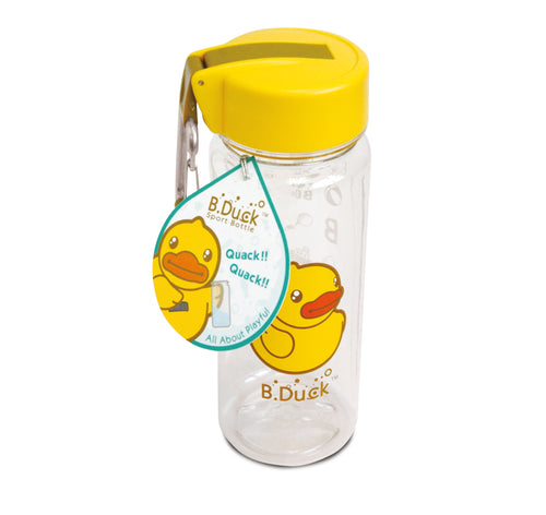 Bduck Eend Drinkfles met Bevestigingshaak Geel