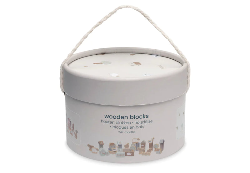Jollein Houten Blokken Set 18x12 cm Farm