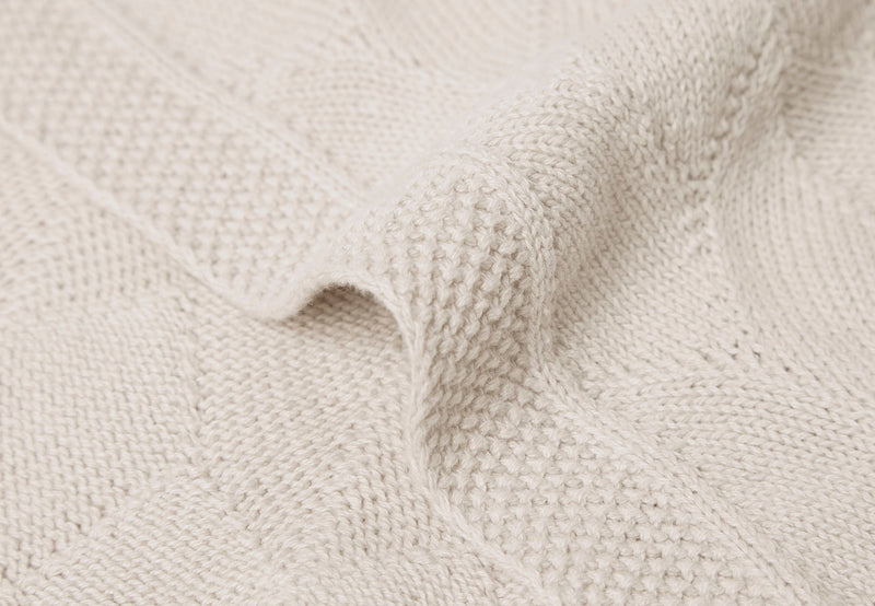Jollein Ledikant Deken 100x150 cm Shell Knit Nougat GOTS