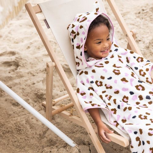 Swim Essentials Strand Poncho Off-White Panterprint
