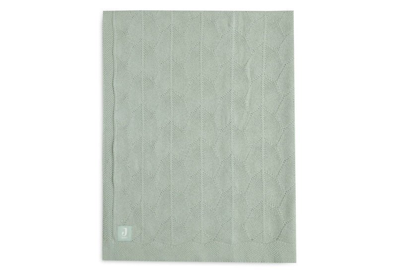 Jollein Deken Wieg 75x100cm Shell Knit Sea Foam GOTS