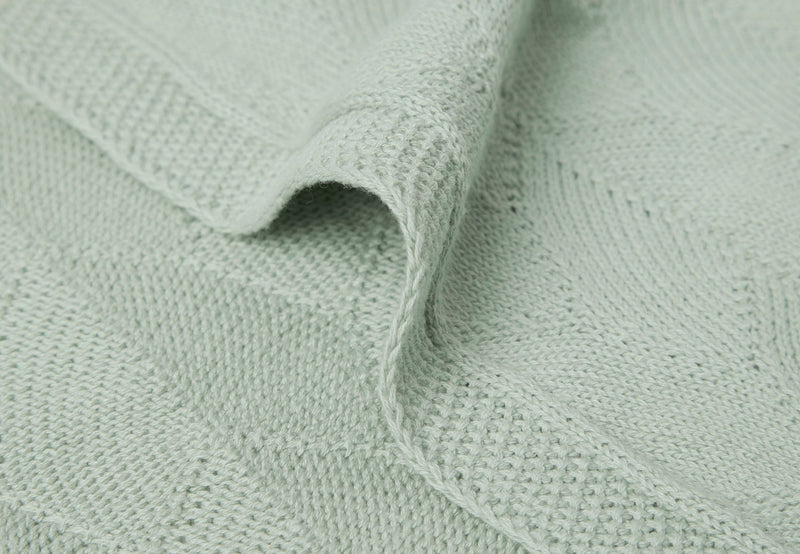 Jollein Deken Wieg 75x100cm Shell Knit Sea Foam GOTS