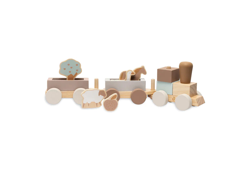 Jollein Houten Speelgoedtrein 45x12 cm Farm