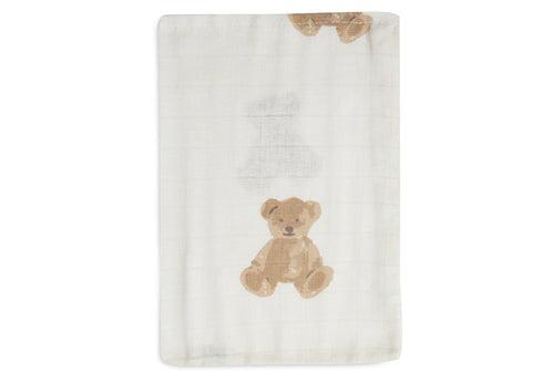 Jollein Washandje Hydrofiel Teddy Bear 3-pack